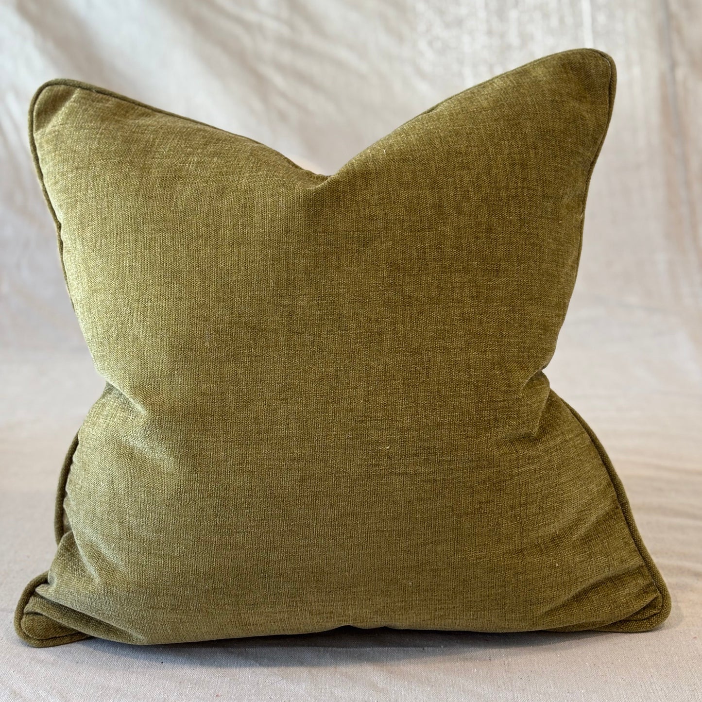 Chartreuse Chenille Throw Pillow Cover