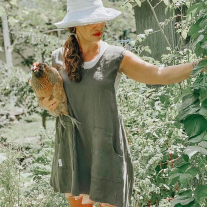 Linen Pinafore Apron