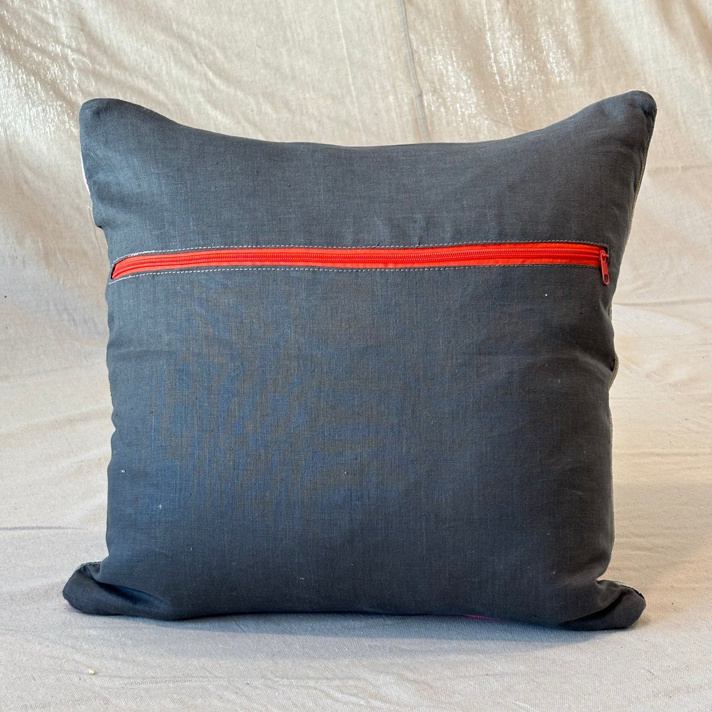 Velvet Patchwork Throw Pillow Cover Rainbow Stripe